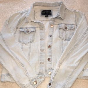 Forever 21 plus light wash denim jacket